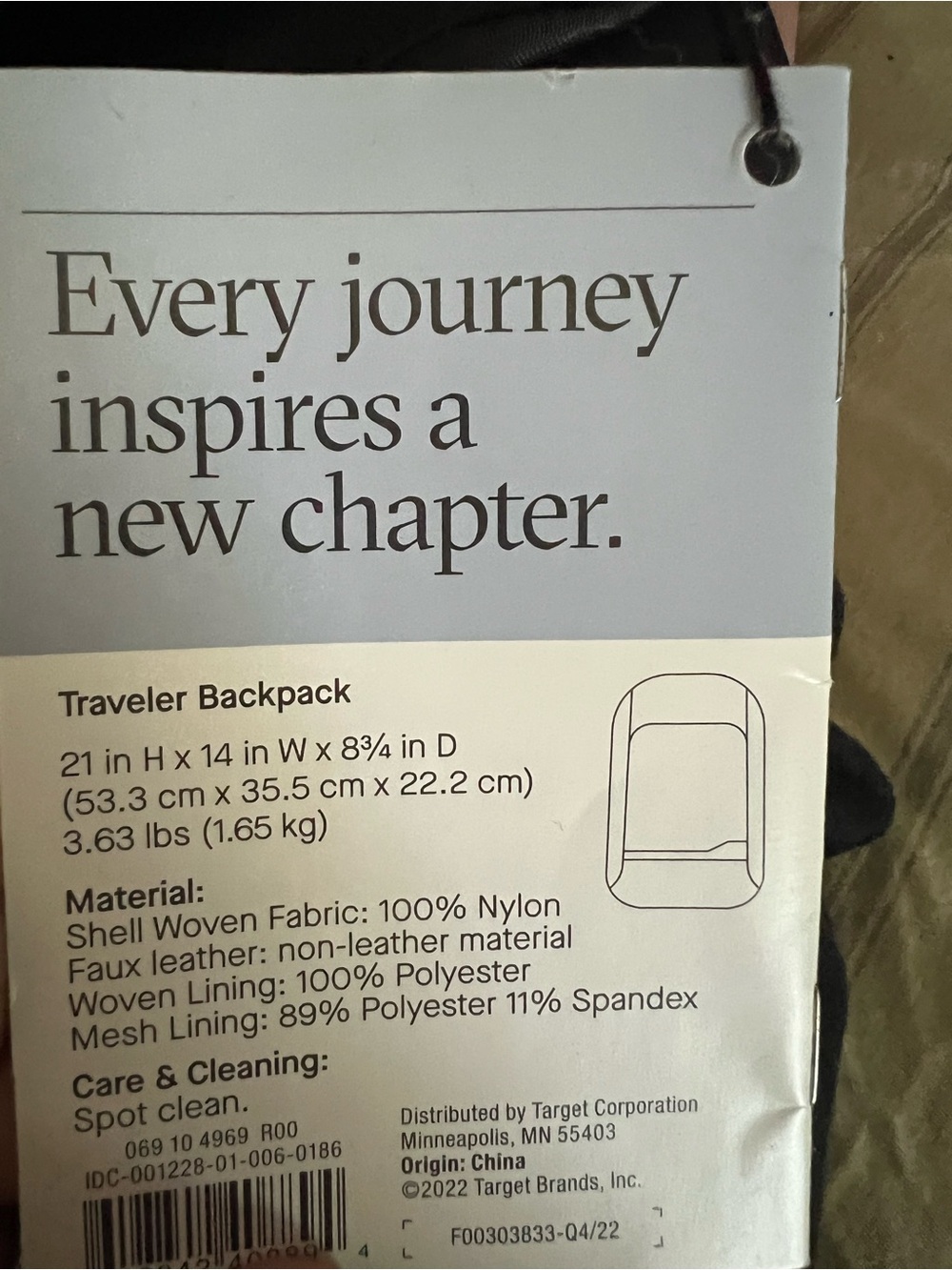 NWT Traveler Backpack - Black - Picture 4 of 6